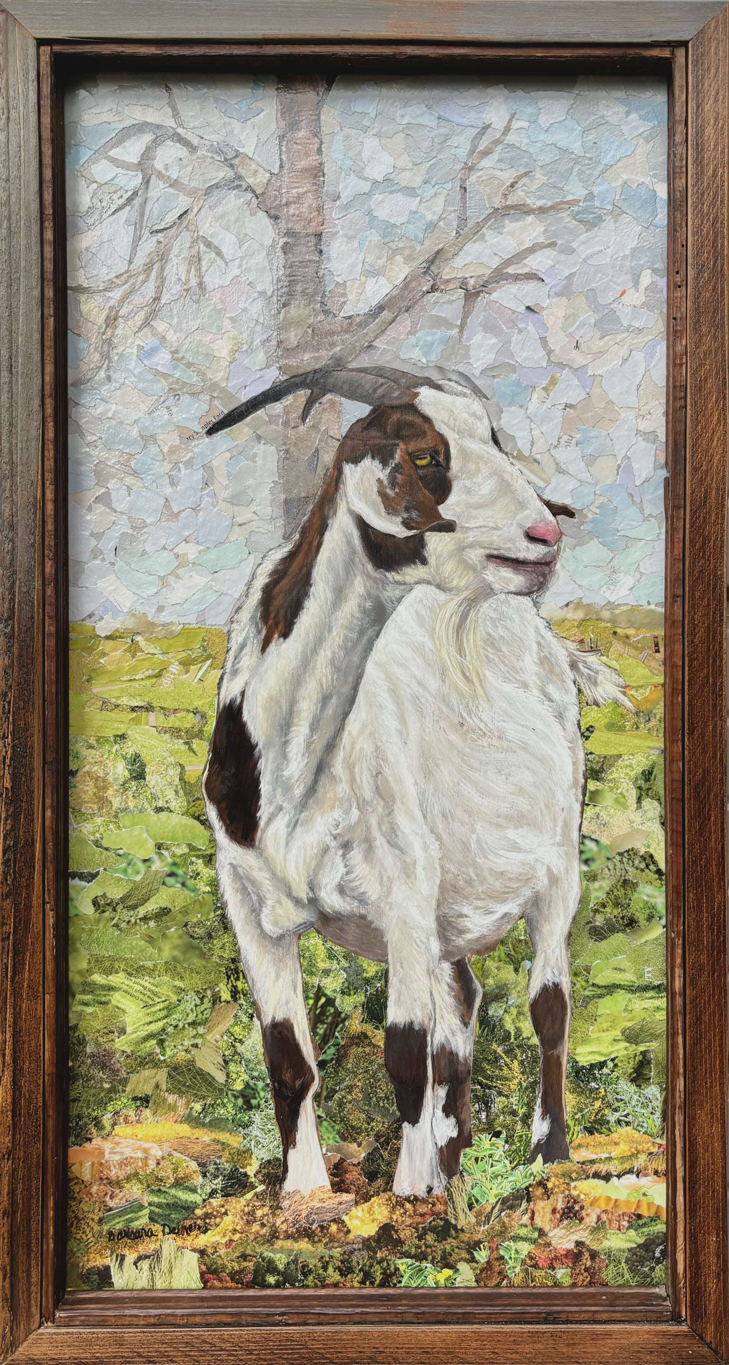 Gilly The Goat Mixed Media Artwork