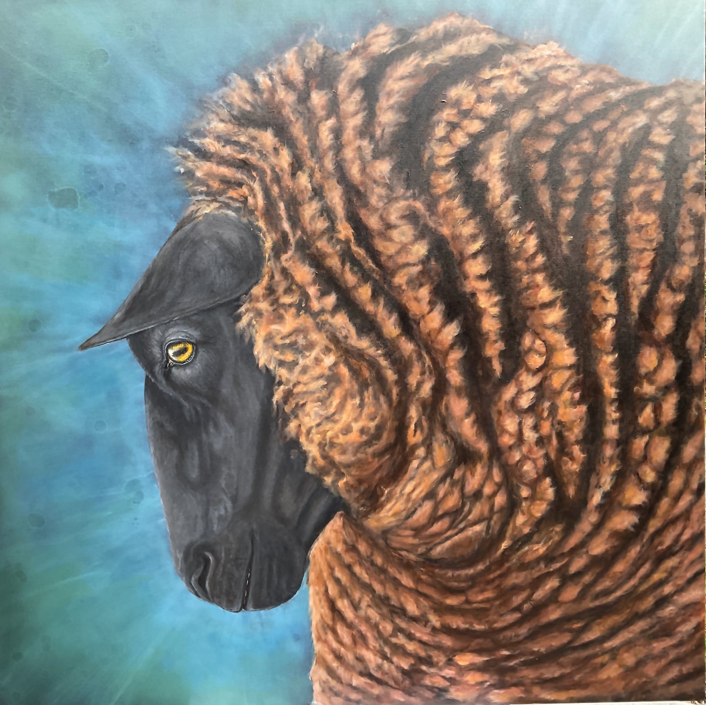 Sharon The Sheep Acrylic Art Piece