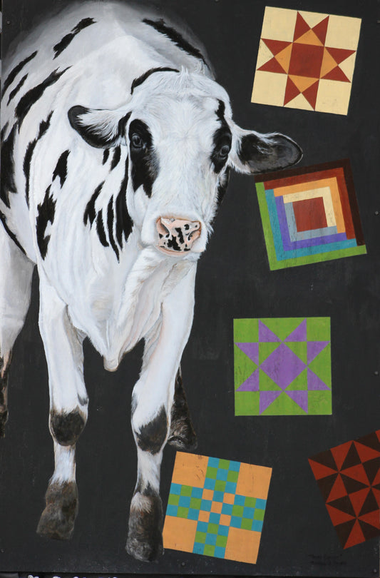 Caroline The Cow, outdoor painting