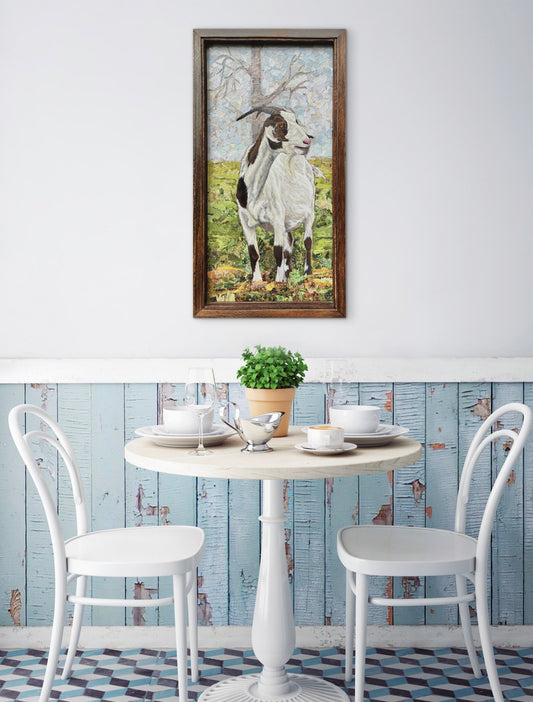 Gilly The Goat Mixed Media Artwork